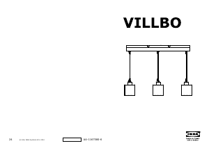 Manual IKEA VILLBO Lampă