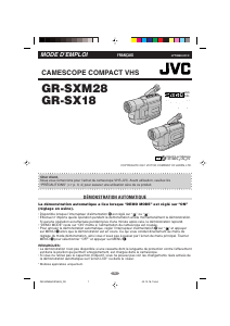 Mode d’emploi JVC GR-SX18 Caméscope