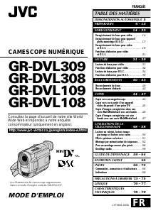 Mode d’emploi JVC GR-DVL109 Caméscope