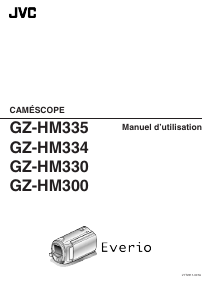 Mode d’emploi JVC GZ-HM335BEU Everio Caméscope