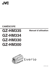 Mode d’emploi JVC GZ-HM330 Everio Caméscope