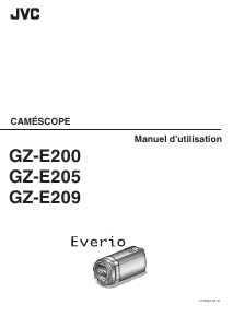 Mode d’emploi JVC GZ-E205BEU Everio Caméscope