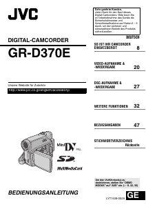 Mode d’emploi JVC GR-D370E Caméscope