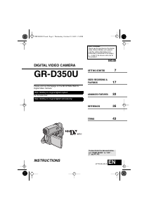 Manual JVC GR-D350U Camcorder