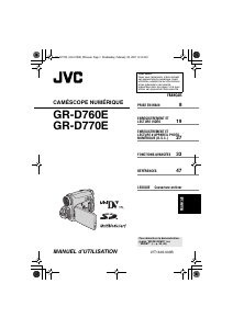 Mode d’emploi JVC GR-D770E Caméscope