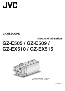 Mode d’emploi JVC GZ-E509BEU Caméscope