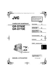 Mode d’emploi JVC GR-D760E Caméscope