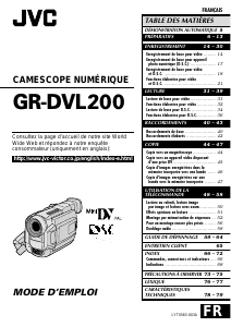 Mode d’emploi JVC GR-DVL200 Caméscope