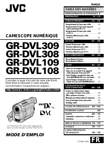 Mode d’emploi JVC GR-DVL108 Caméscope