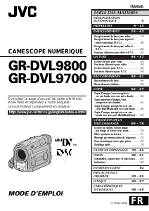 Mode d’emploi JVC GR-DVL9800 Caméscope