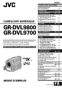 Mode d’emploi JVC GR-DVL9700 Caméscope