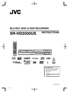 Manual JVC SR-HD2500EU Blu-ray Player