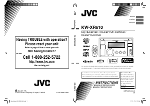 Manual de uso JVC KW-XR610 Radio para coche