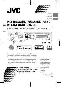 Mode d’emploi JVC KD-R530 Autoradio