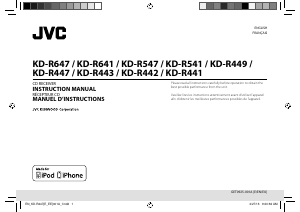 Mode d’emploi JVC KD-R451E Autoradio