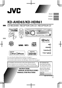 Manual de uso JVC KD-HDR61 Radio para coche