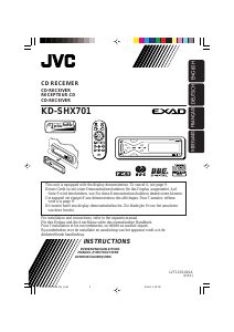 Manual JVC KD-SHX701 Car Radio