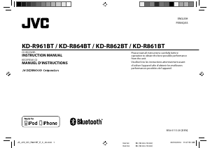 Manual JVC KD-R862BTE Car Radio