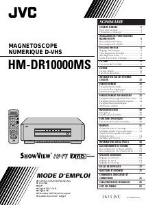 Mode d’emploi JVC HM-DR10000MS Magnétoscope