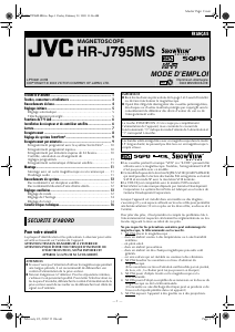 Mode d’emploi JVC HR-J795MS Magnétoscope