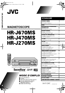 Mode d’emploi JVC HR-J670MS Magnétoscope