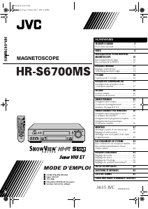 Mode d’emploi JVC HR-S6700MS Magnétoscope