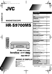 Mode d’emploi JVC HR-S9700MS Magnétoscope