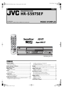 Mode d’emploi JVC HR-S5975EF Magnétoscope