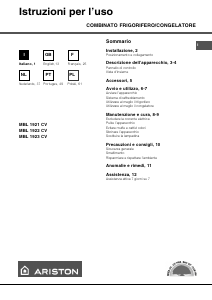 Manual Hotpoint-Ariston MBL 1923 CV Fridge-Freezer