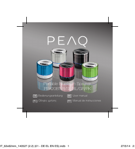 Manual PEAQ PPA20BT-BL Speaker