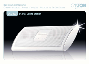 Manual Canton DSS 103 Speaker