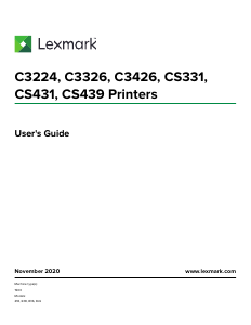 Handleiding Lexmark C3326dw Printer