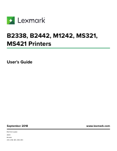 Handleiding Lexmark B2338dw Printer