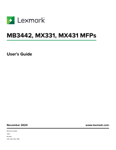 Handleiding Lexmark MB3442adw Multifunctional printer