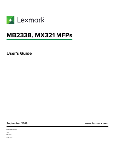Manual Lexmark MB2338adw Multifunctional Printer