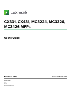 Manual Lexmark MC3224dwe Multifunctional Printer