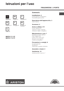 Mode d’emploi Ariston BMTM 1712 FF Réfrigérateur combiné