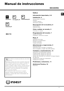 Manual de uso Indesit IDC 73 Secadora