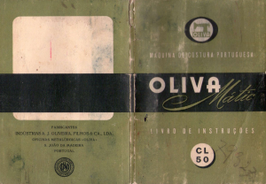 Manual Oliva CL. 50 Máquina de costura