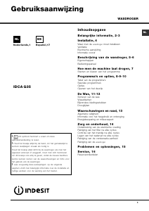 Handleiding Indesit IDCA G35 Wasdroger