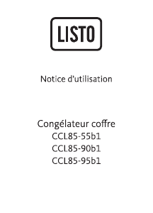 Mode d’emploi Listo CCL 85-90b1 Congélateur