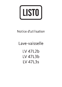 Mode d’emploi Listo LV47-L3b Lave-vaisselle