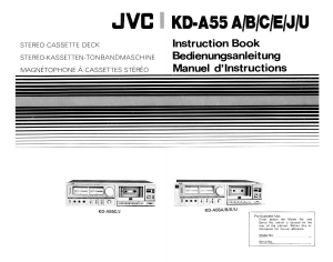 Bedienungsanleitung JVC KD-A55A Kassettenrekorder