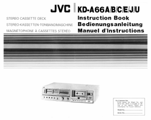 Handleiding JVC KD-A66A Cassetterecorder