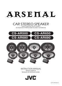 Mode d’emploi JVC CS-AR680 Arsenal Haut-parleur voiture