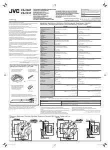 Manuale JVC CS-V527 Altoparlante per auto