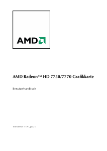 Bedienungsanleitung AMD Radeon HD 7750 Grafikkarte