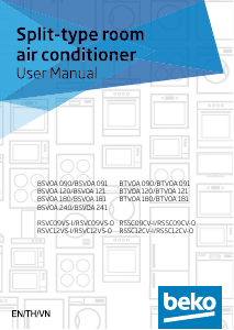 Bruksanvisning BEKO BSVOA 090 Luftkonditionering
