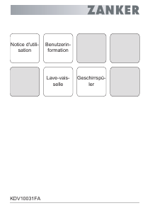 Mode d’emploi Zanker KDV10031FA Lave-vaisselle