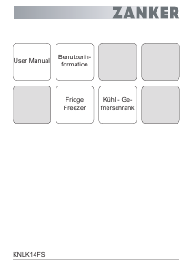 Manual Zanker KNLK14FS Fridge-Freezer